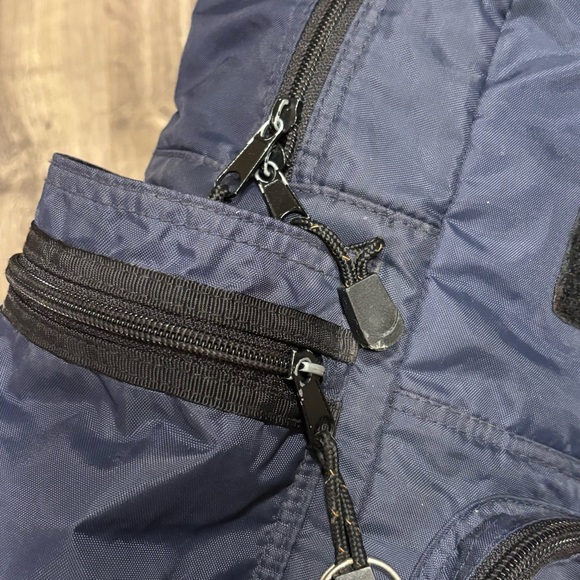 Y2K GAP Nylon Tech Backpack Rucksack Vintage 90s GORPcore Two Strap Navy Blue - Picture 15 of 15